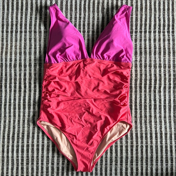 J.Crew ruched swimsuit one piece - Picture 2 of 4